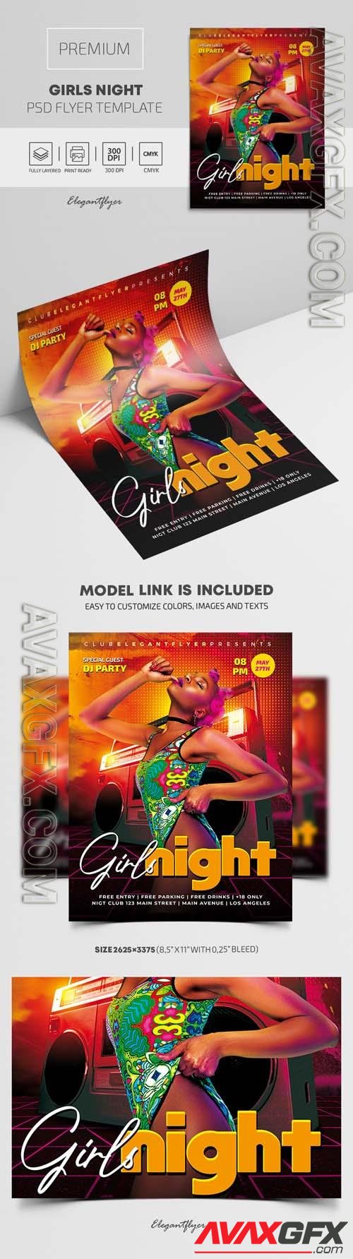 Girls Night Premium PSD Flyer Template