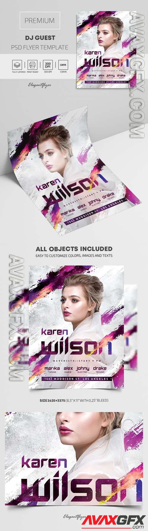 DJ Guest Premium PSD Flyer Template vol 2