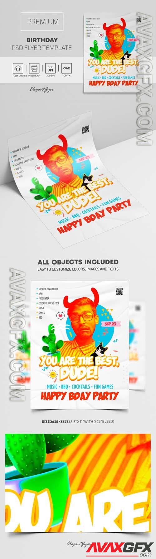 Birthday Premium PSD Flyer Template