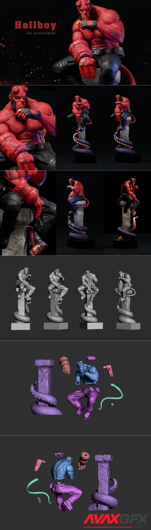 Hellboy Fanart for Collectible – 3D Printable STL