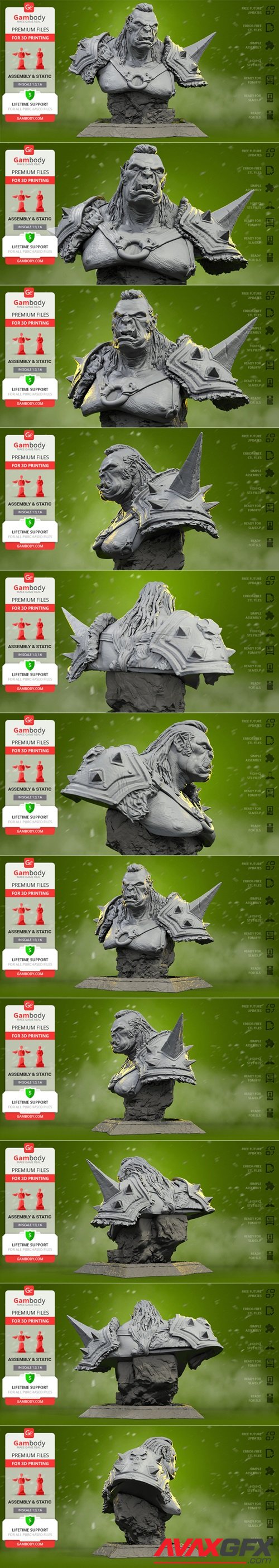 Orc The Executioner Bust – 3D Printable STL