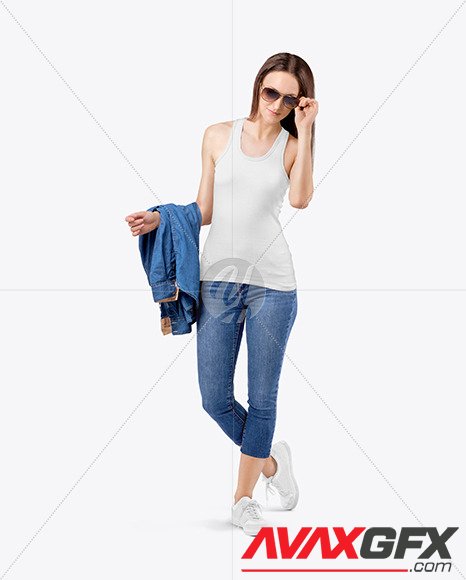 Woman in a Tank Top Mockup 84065