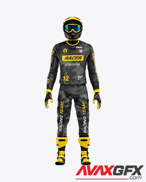 Motocross Racing Kit Mockup - Front View 77555