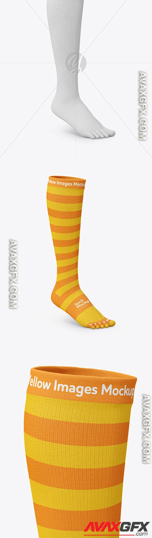 Long Toe Sock Mockup 47275