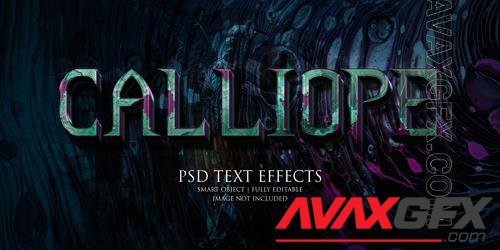 Calliope text effect Premium Psd