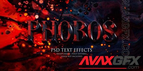 Phobos text effect Premium Psd