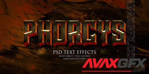 Phorcys text effect Premium Psd