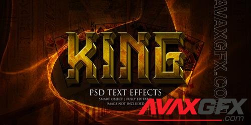 King text effect Premium Psd