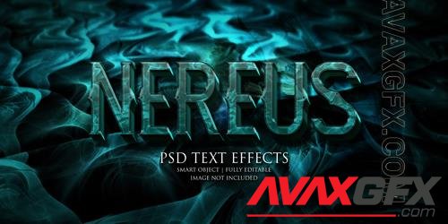 Nereus text effect Premium Psd