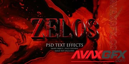 Zelos text effect Premium Psd