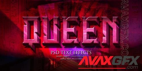 Queen text effect Premium Psd