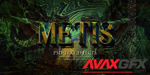 Metis text effect Premium Psd