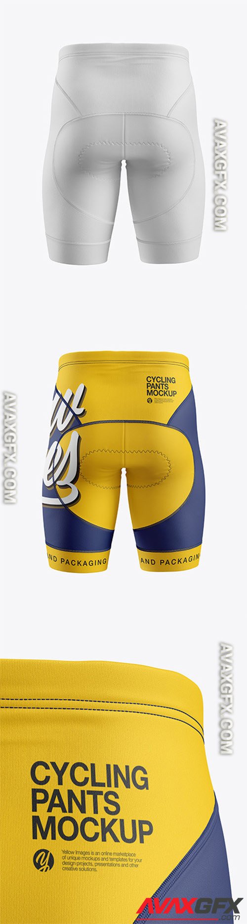 Cycling Shorts Mockup - Back View 50487