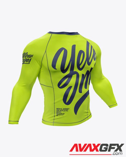 Mens Long Sleeve Jersey on Athletic Body 47496