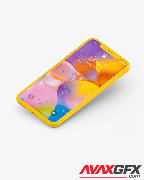 iPhone XR Clay Isometric Floating Left 46113