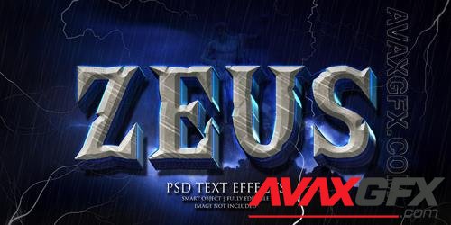 Zeus text effect Premium Psd