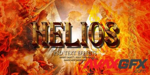 Helios text effect Premium Psd