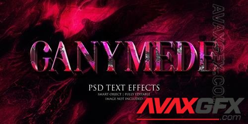 Ganymede text effect Premium Psd