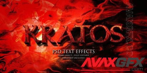 Kratos text effect Premium Psd