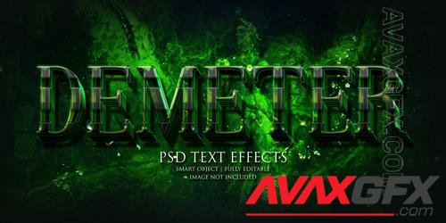 Demeter text effect Premium Psd