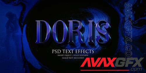 Doris text effect Premium Psd