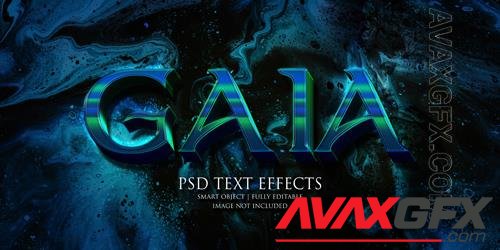 Gaia text effect Premium Psd