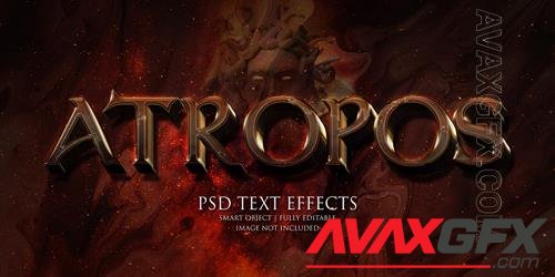 Atropos text effect Premium Psd