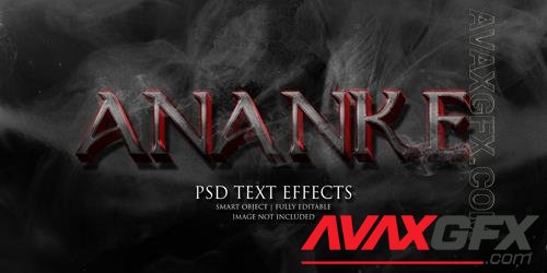 Ananke text effect Premium Psd