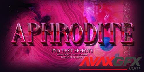 Aphrodite text effect Premium Psd