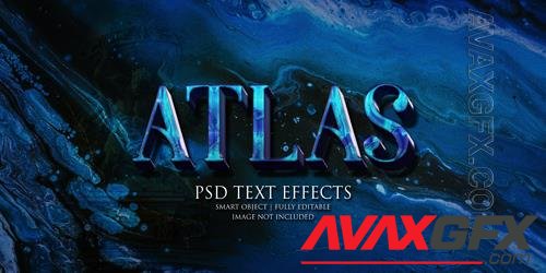 Atlas text effect Premium Psd