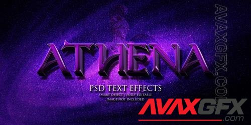 Athena text effect Premium Psd