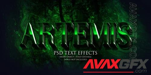 Artemis text effect Premium Psd