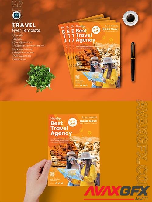 Travel flyer Template vol-04 74PUGW2