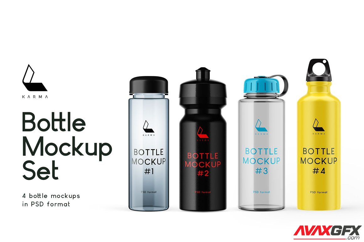 CreativeMarket - Bottle Mockup Set 6197078