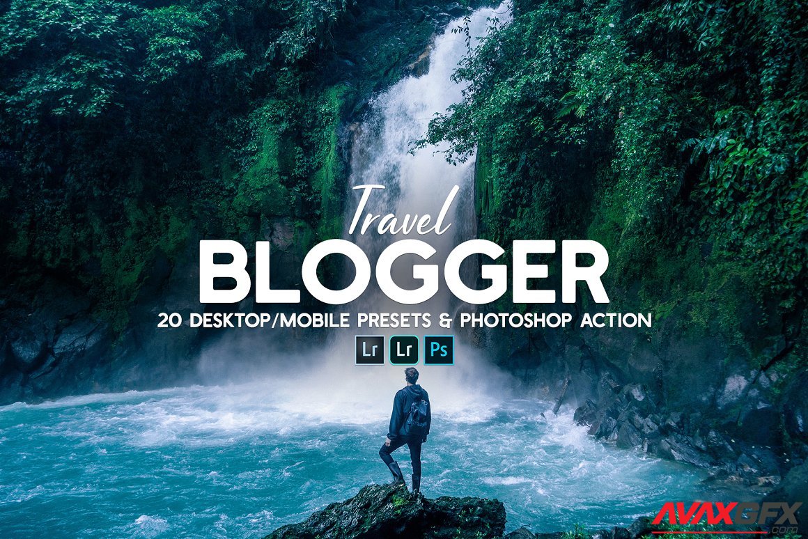 CreativeMarket - 20 Travel Blogger Presets & Action 6181714