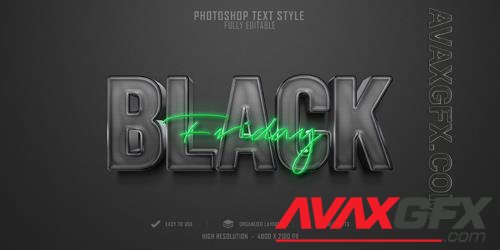 Black friday 3d text style effect Premium Psd2