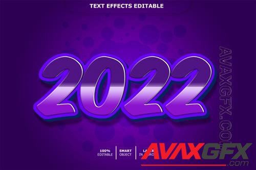 2022 text effect editable Premium Psd
