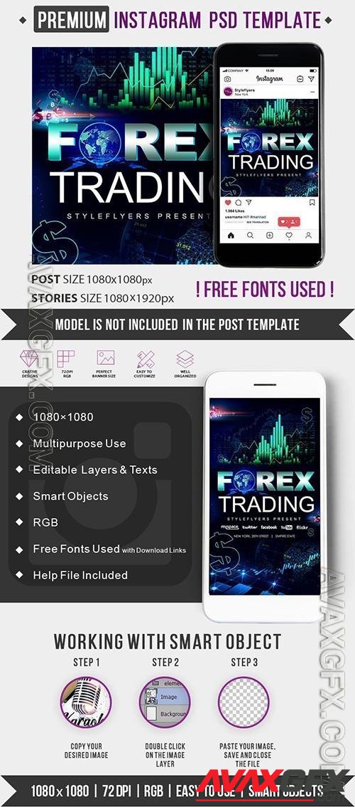 Forex Traiding Instagram Post and Story Template