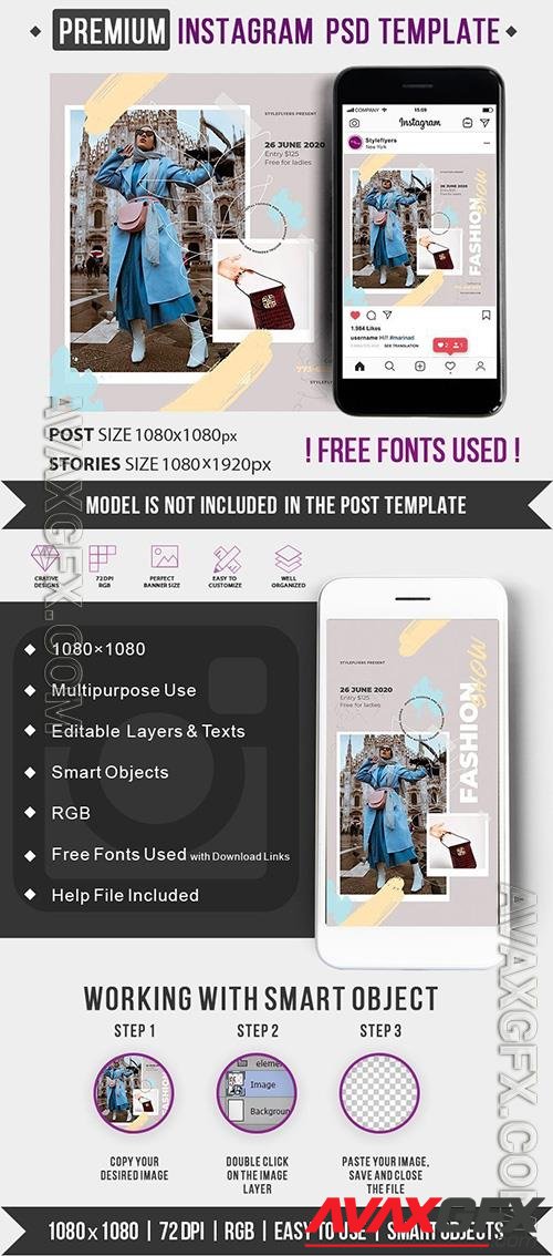 Fashion Show Instagram Post and Story Template