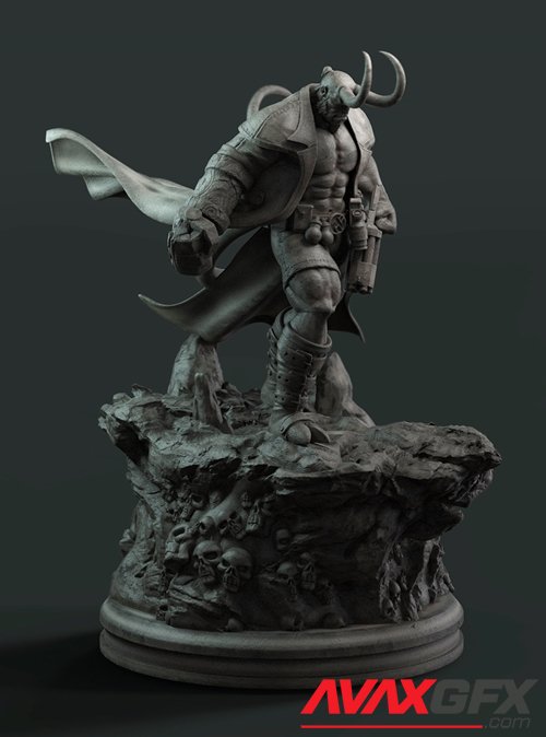 Hellboy Diorama Statue – 3D Printable STL