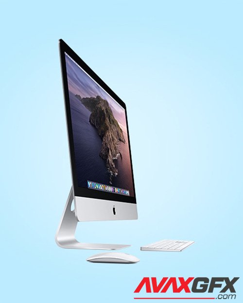 IMac with Keyboard and Mouse Mockup 46595
