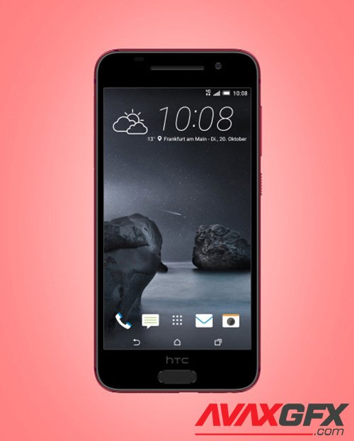 Deep Garnet HTC A9 Phone Mockup 50466