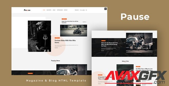 ThemeForest - Pause v1.0 - Blog and Magazine HTML Template - 33502742