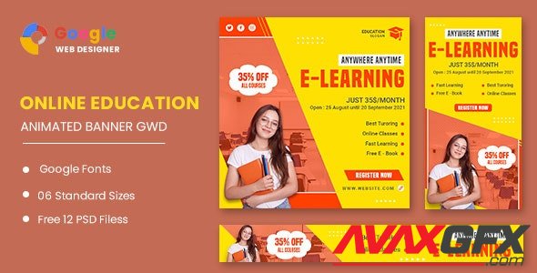 CodeCanyon - Education Study HTML5 Banner Ads GWD v1.0 - 33511653