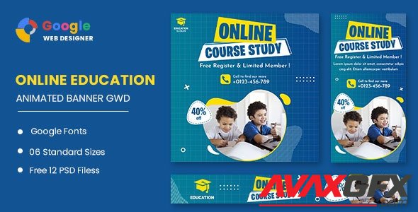 CodeCanyon - Online Course Study HTML5 Banner Ads GWD v1.0 - 33481384