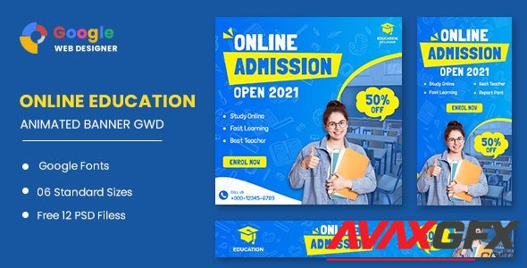 CodeCanyon - Online Education HTML5 Banner Ads GWD v1.0 - 33481428