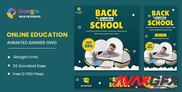 CodeCanyon - Back To School Animated Banner Google Web Designer v1.0 - 33470887