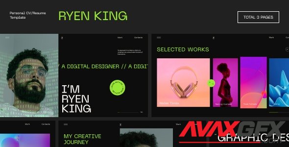 ThemeForest - Ryen King v1.0.0 - Personal CV/Resume WordPress Theme - 33306743