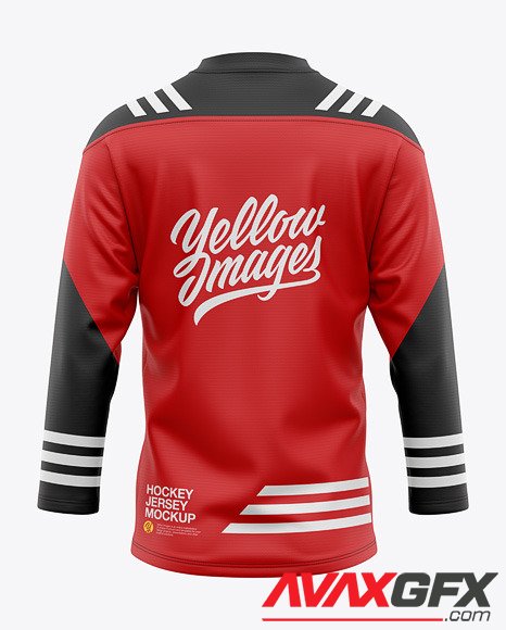 Lace Neck Hockey Jersey Mockup 81576