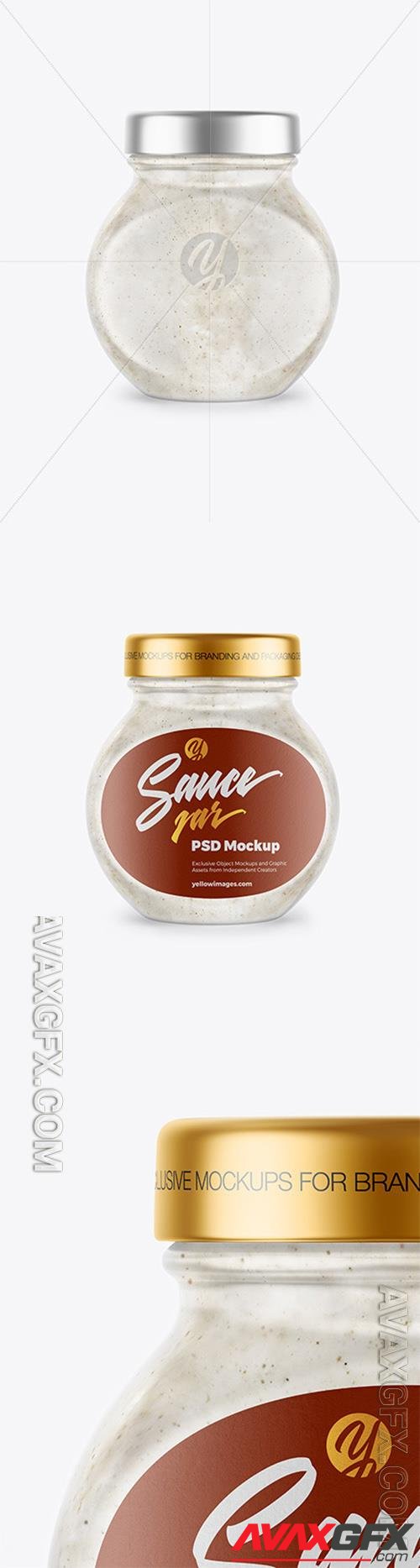 Sour Cream Sauce w/ Mushrooms Jar Mockup 81545 TIF